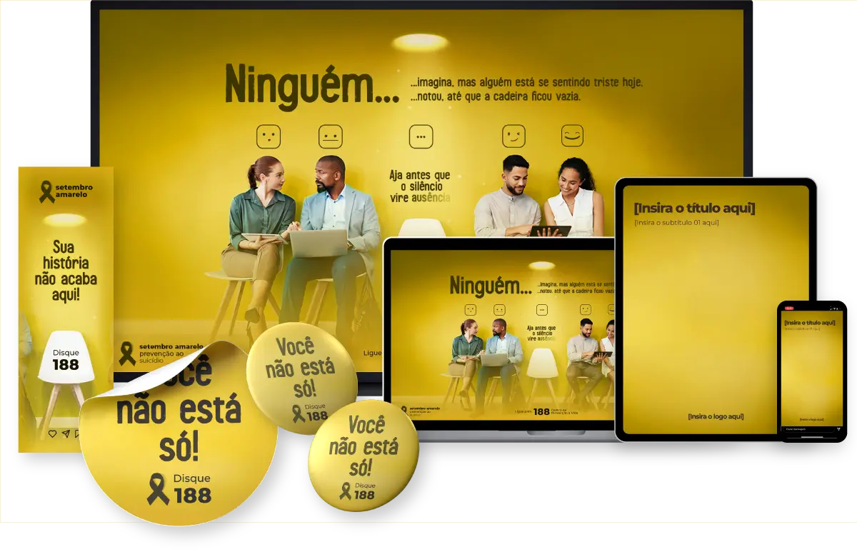 Setembro Amarelo na Empresa - Kit de Materiais de Endomarketing