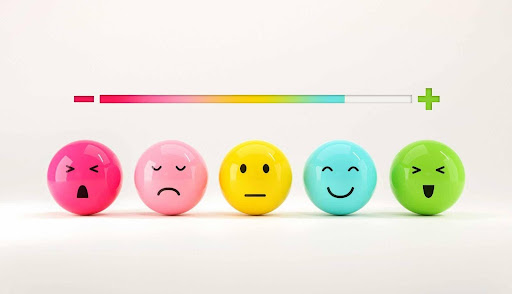 Emojis mostrando graus de satisfação