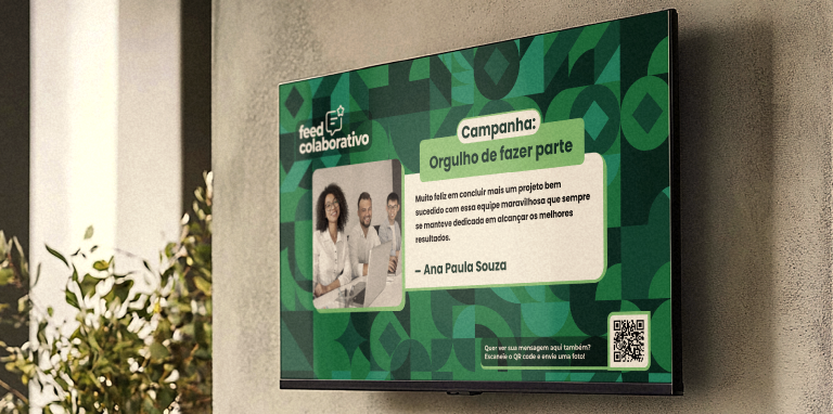 Comunicado interno é exibido na TV corporativa